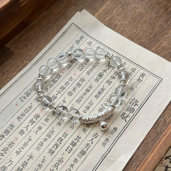 天然白水晶手链清爽冰透女款 - 图片 4